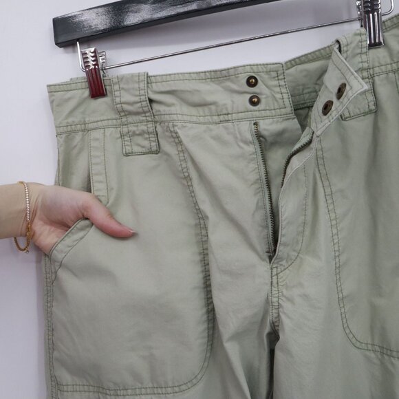 Urban Outfitters Cargo Pants Women M Green Slouchy Goblincore Fairy Grunge Loose - Picture 9 of 16